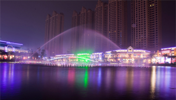GBR lighting products shine Dongguan Houjie Wanda Plaza